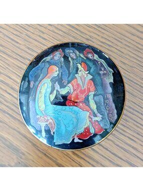 1988 The Franklin Mint Cinderella Fine Porcelain Music Box Russian Lacquer Art